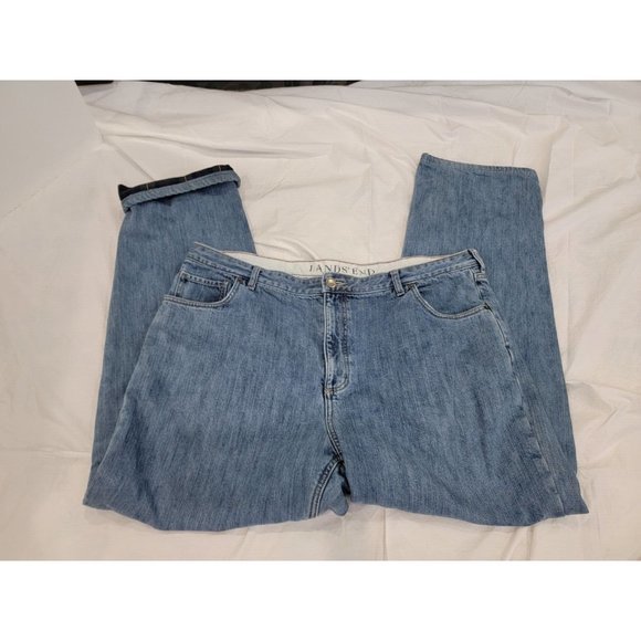 L.L. Bean Size 40 Lined Jeans Insulated Relaxed Fit Slightly Tapered Leg Cotton - Picture 9 of 12